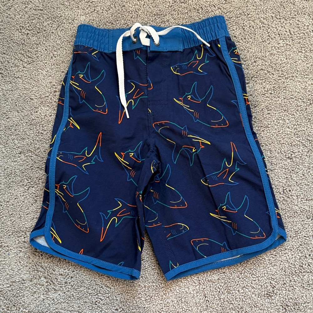 Hanna Andersson Kids Shark swim Shorts